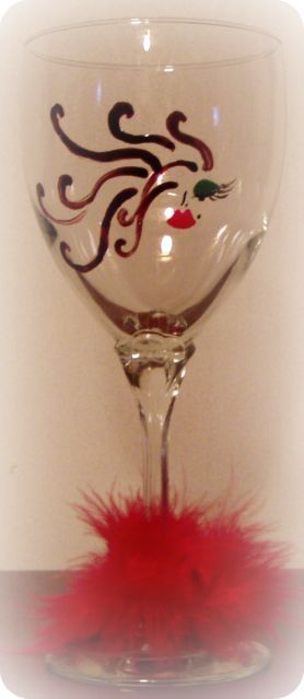 Brunette Bombshell- Wine Glass